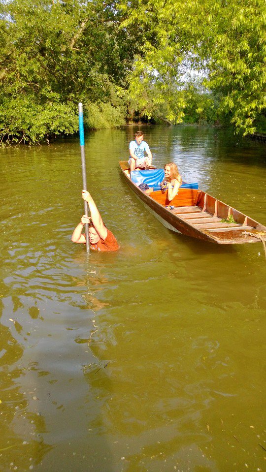 A slight confusion between boat and water.
