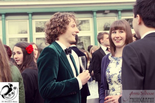 Green velvet makes for a great summer update to the classic black tie look