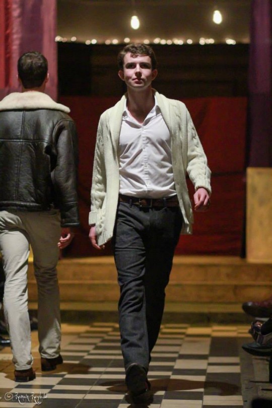 Oxford student Charles Malton, model at the Northern Lights fashion show
