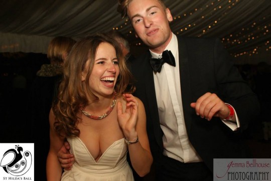 This crisp white dress is one of our favourite looks of the night- we love the pop of colour from the peach necklace