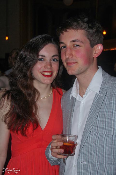 The red dress matches this guest's hair beautifully