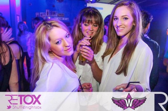 The white blouses fit this trio perfectly