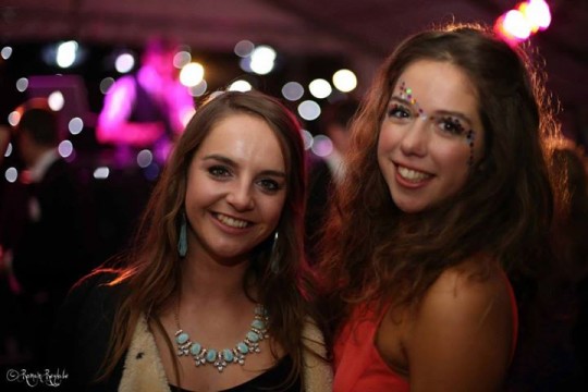 Full moon party face paint is definitely an interesting take on 'masquerade party'