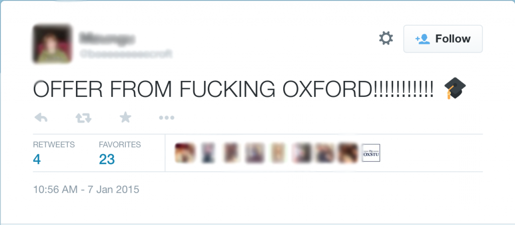 Cheeky fav from the OxStu