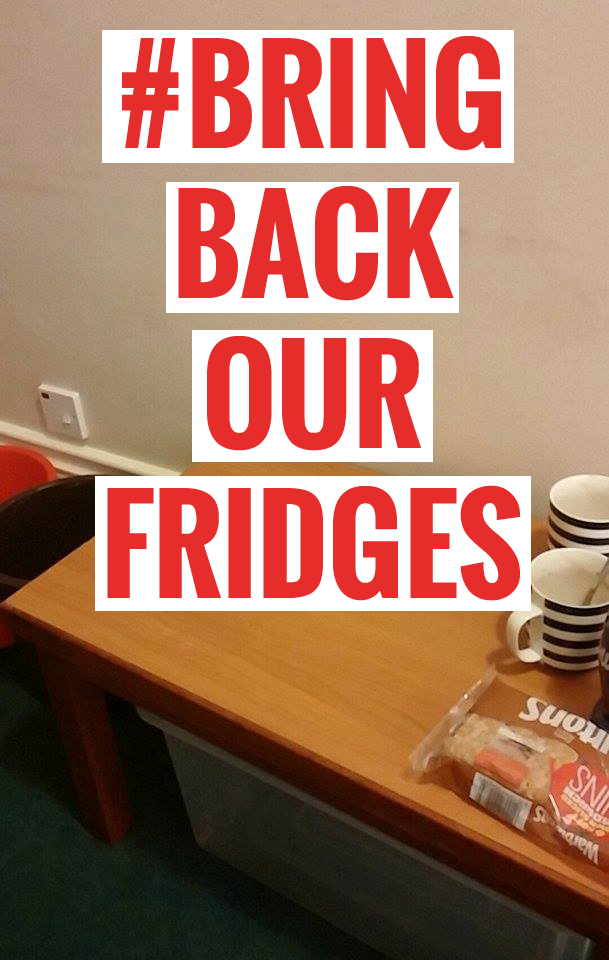 His fridge used to be here