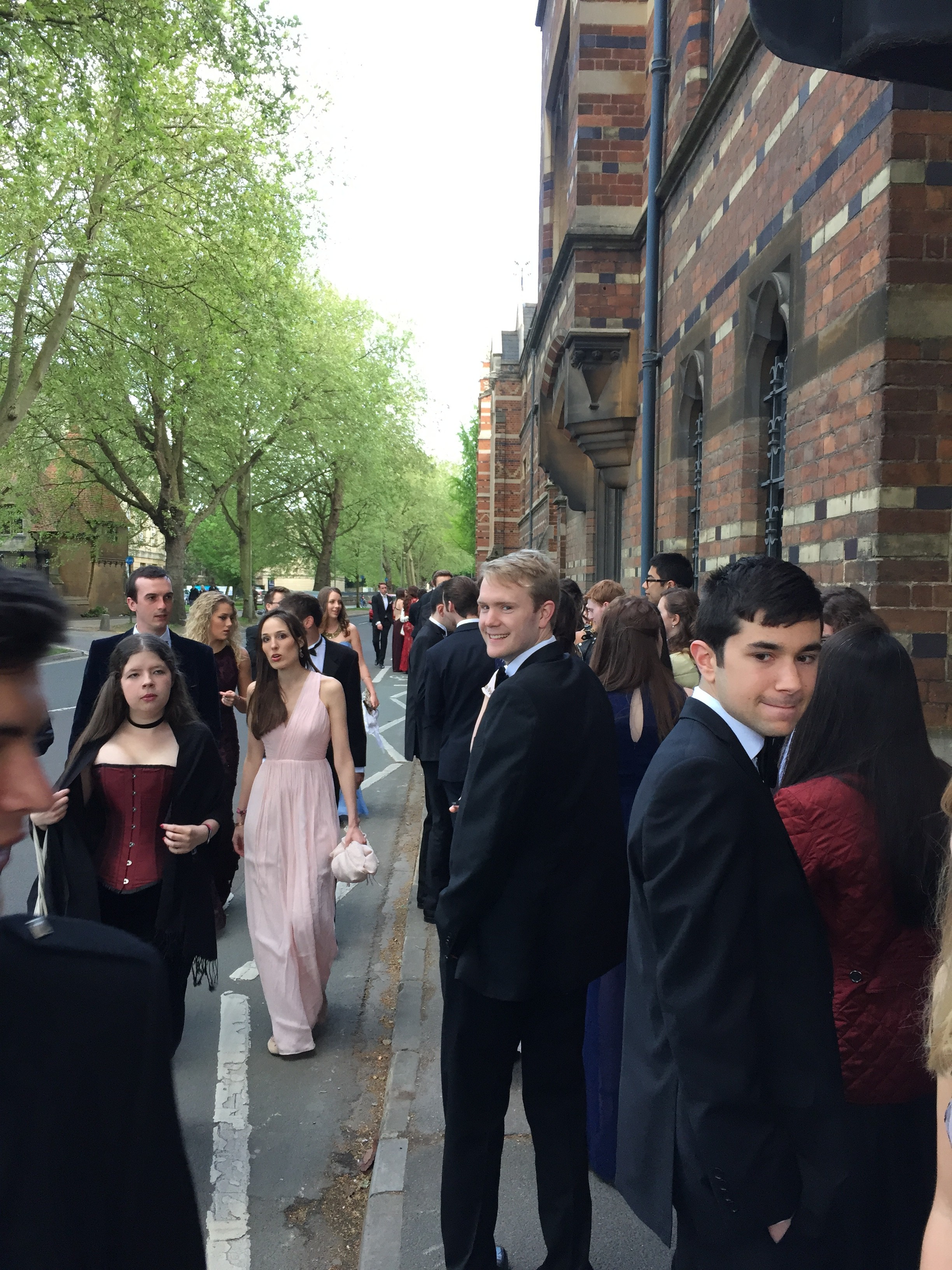 The queue to get in was long