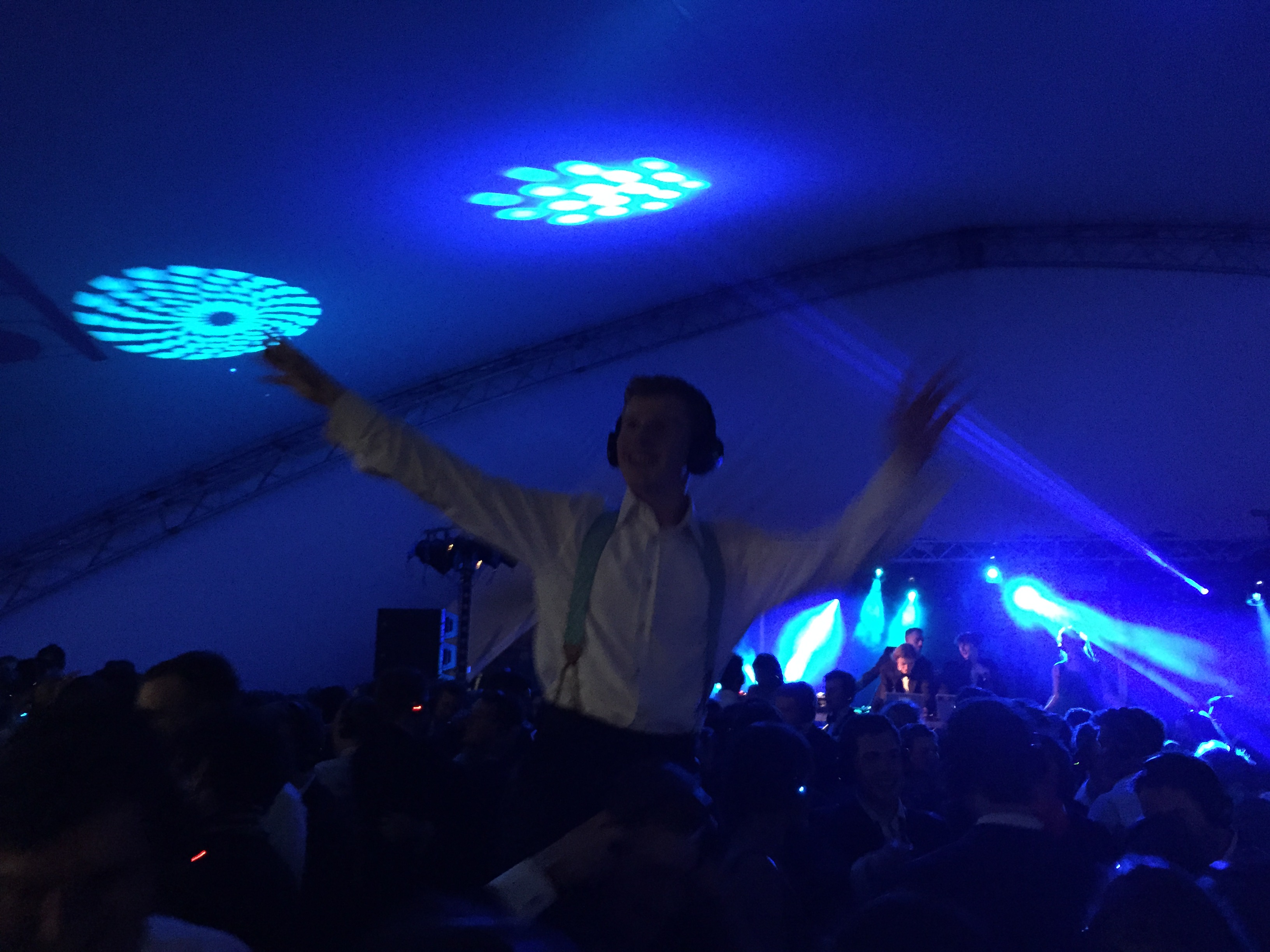 There was a silent disco. This guy loved it.