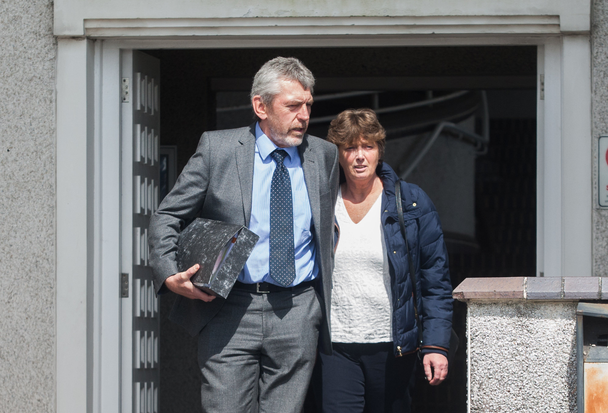 Frank Boardman the father of Nicola, leaves Truro Crown Court in Cornwall. 20/04/2016. See SWNS story SWUNI; A woman has appeared in court accused of falsely claiming to be studying at Oxford University for three entire years – in a plot to scam her parents out of £300,000. Nicola Boardman, 33, appeared before magistrates and pleaded not guilty to charges dating between 2011 and 2014. It is alleged that Boardman claimed she needed money for research projects while a student at the prestigious university, adding up to a total of £332,000 over three years. The court was told the alleged victims were the defendant’s own parents.