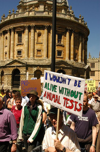 A pro animal testing demo in 2006