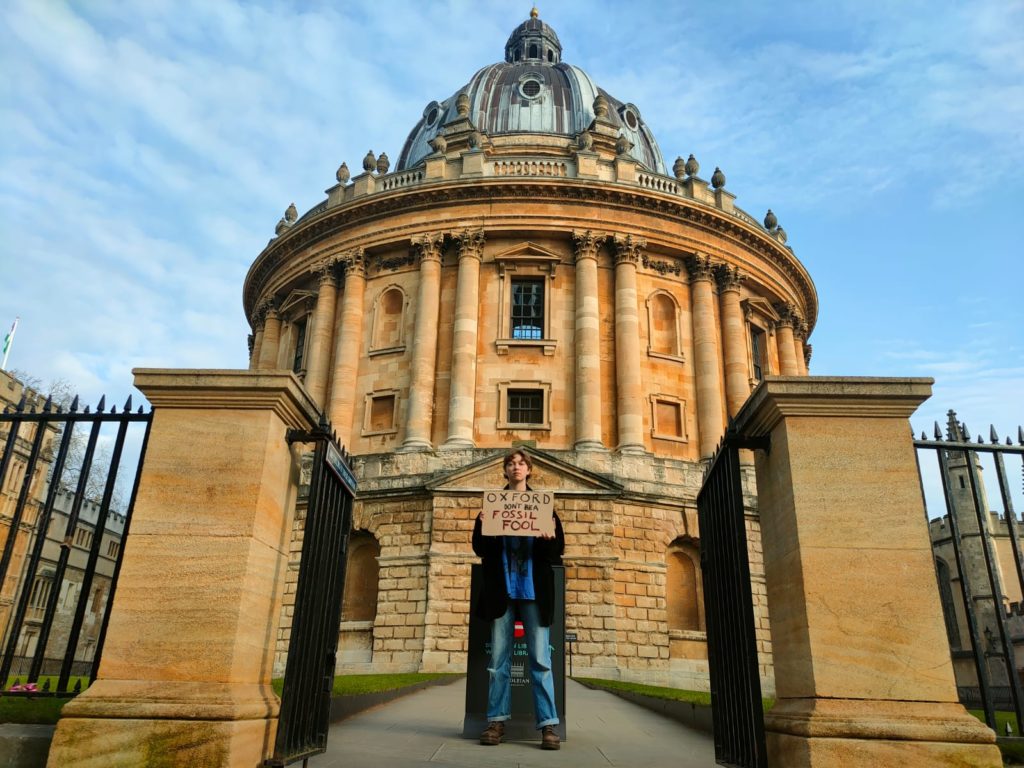 Oxford University Vice Chancellor fossil fuels
