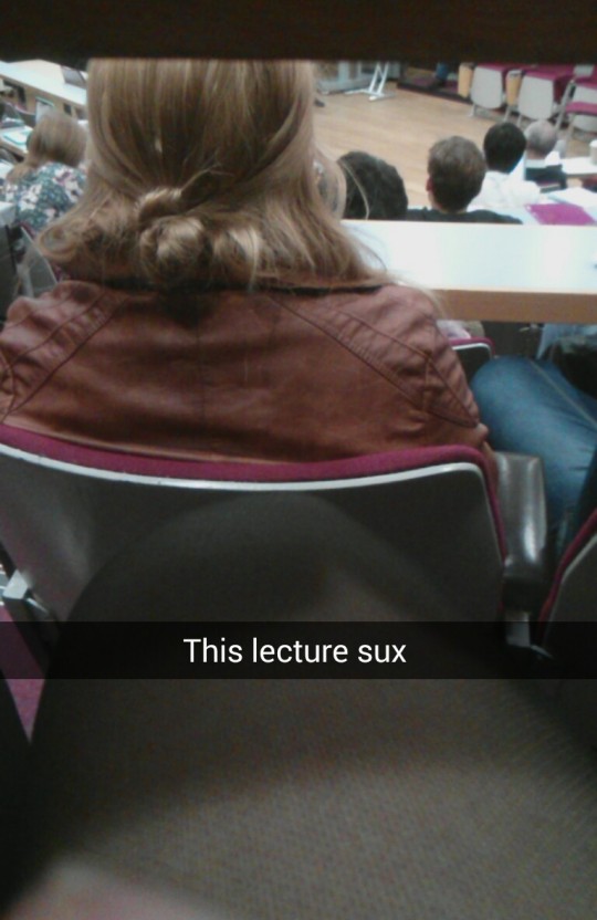 The average student snapchat.