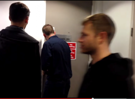 The Neo-Nazi’s attempting to enter lecture halls in the Humanities building.