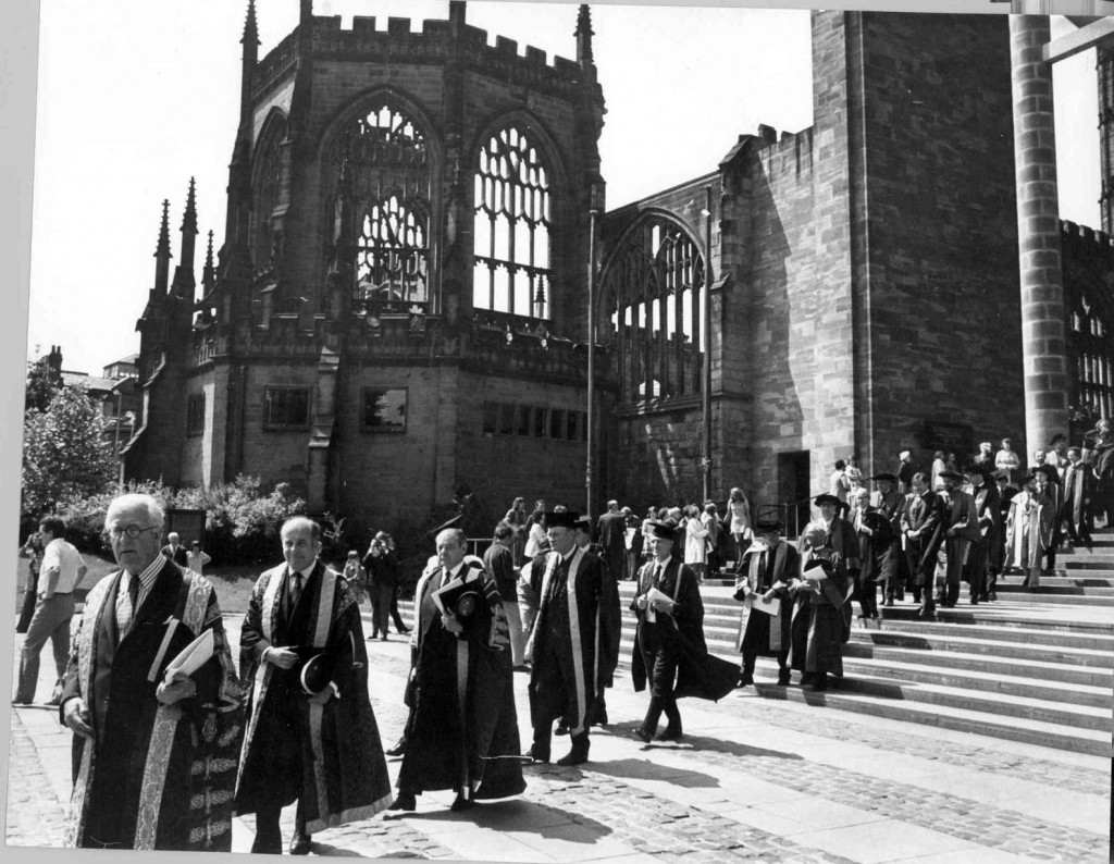 Warwick Uni procession in Coventry City Centre, 1973