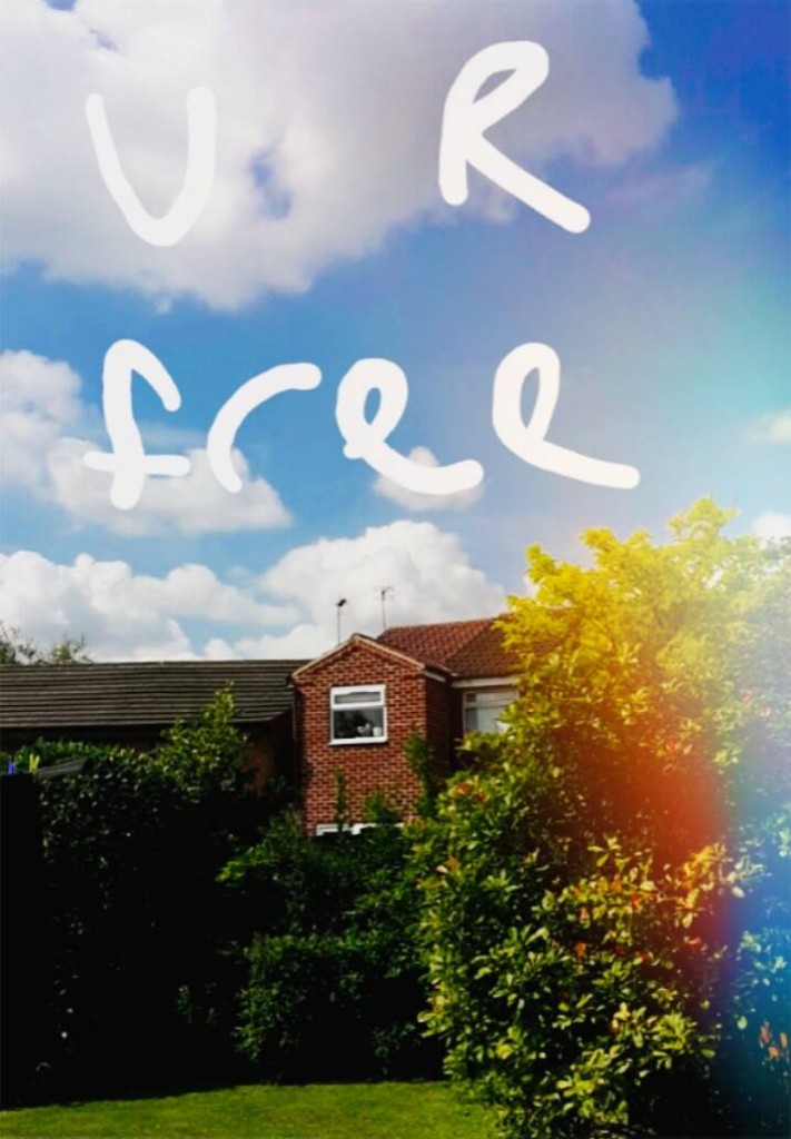Is it a bird? Is it a plane? No, it's a message from God telling you that you're free! (/a hallucination after 5 cups of coffee and half as many hours of sleep)