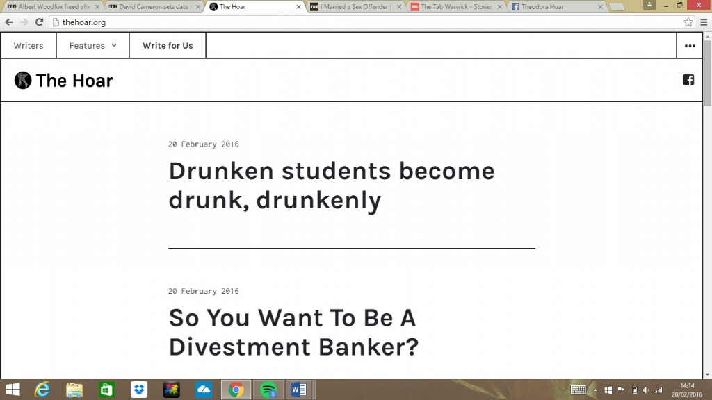 The website