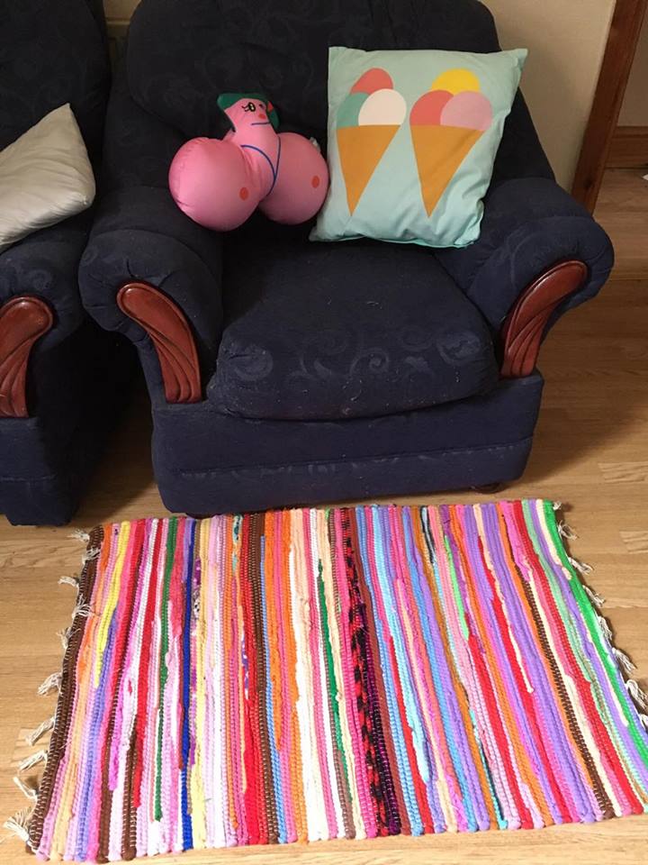 Rug and pillows