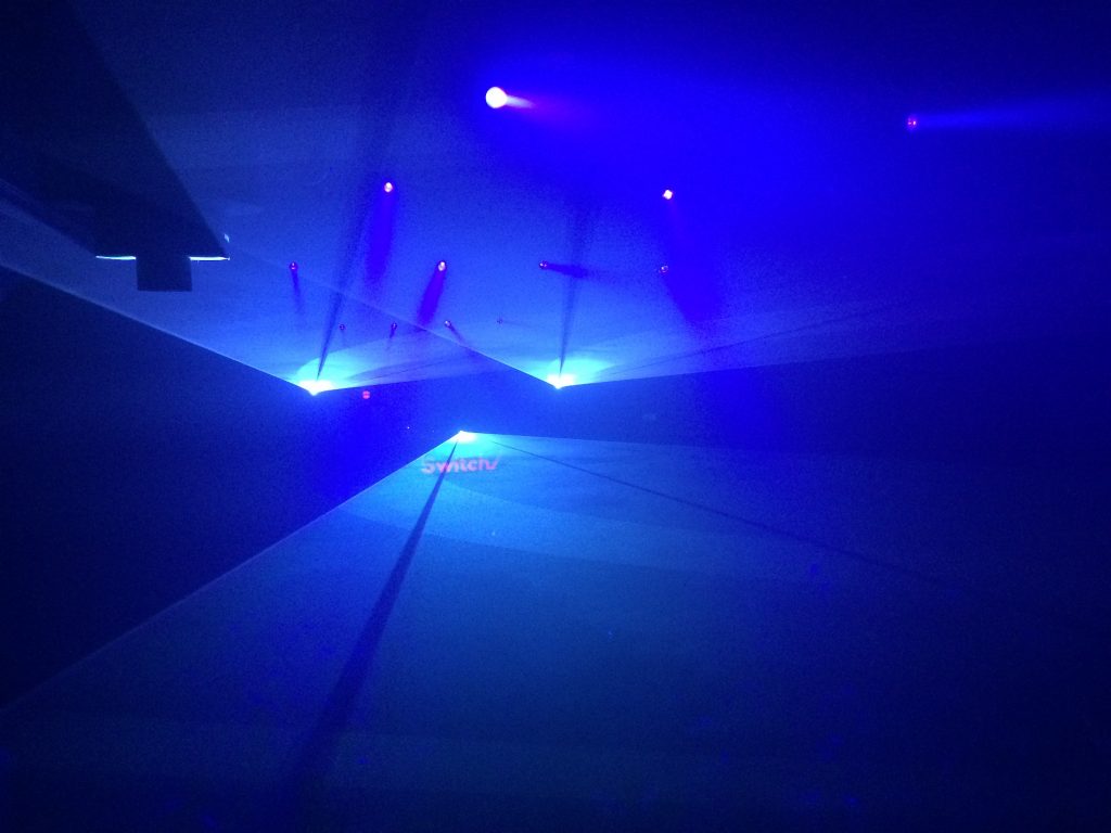 The stifling haze of dry ice.