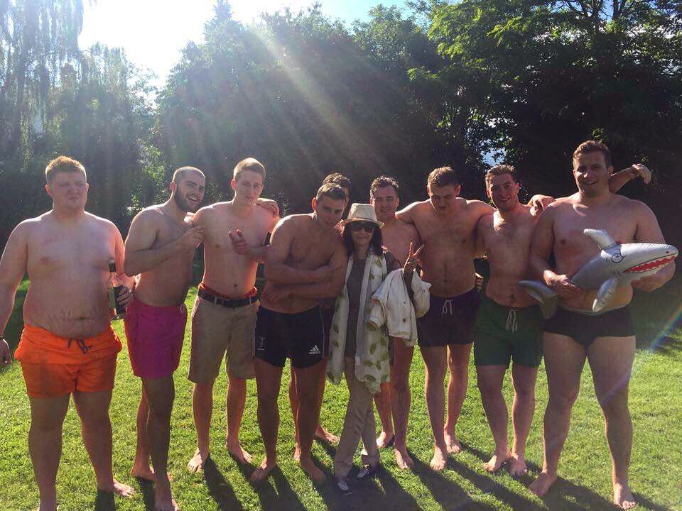Rugby lads on tour.