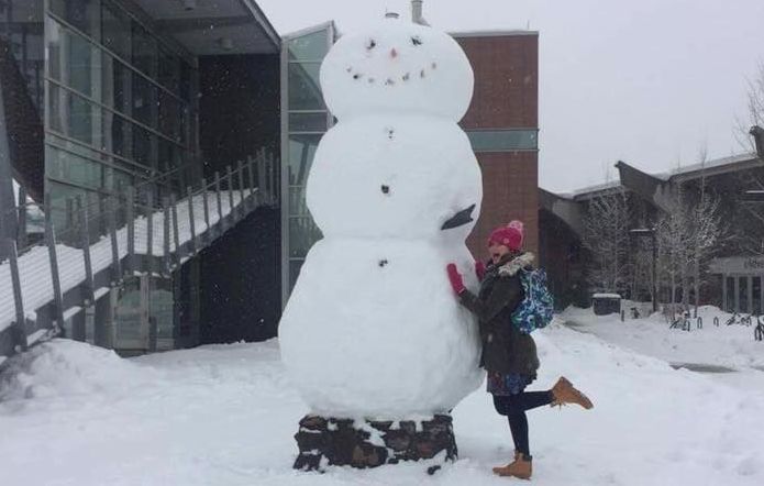 Image may contain: Skiing, Weather, Blizzard, Sport, Snowboarding, Slide, Piste, Outdoors, Human, Person, People, Winter, Snowman, Snow, Ice