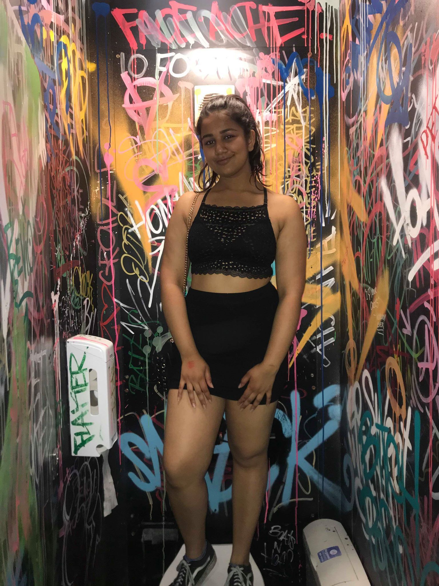 Image may contain: Mannequin, Graffiti, Person, People, Human