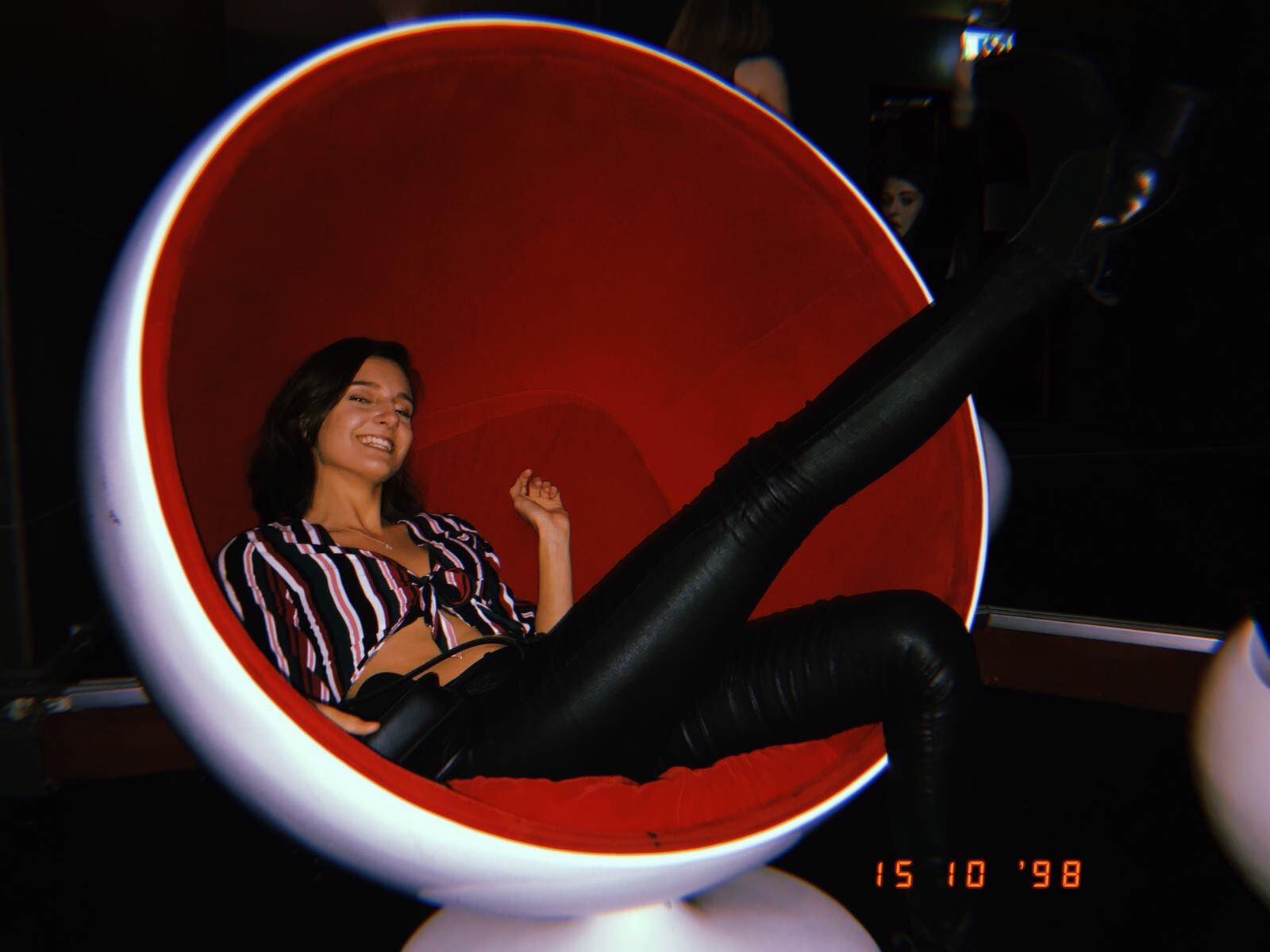 Image may contain: Smile, Portrait, Person, Human, Face, Inflatable