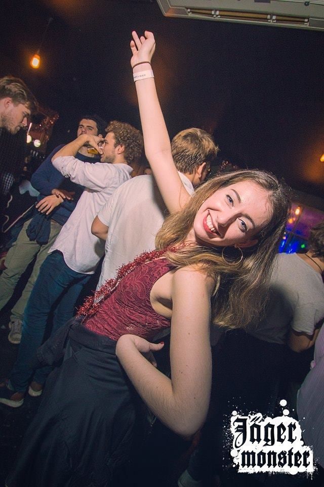 Image may contain: Leisure Activities, Disco, Night Life, Person, Human, Night Club, Club, Party