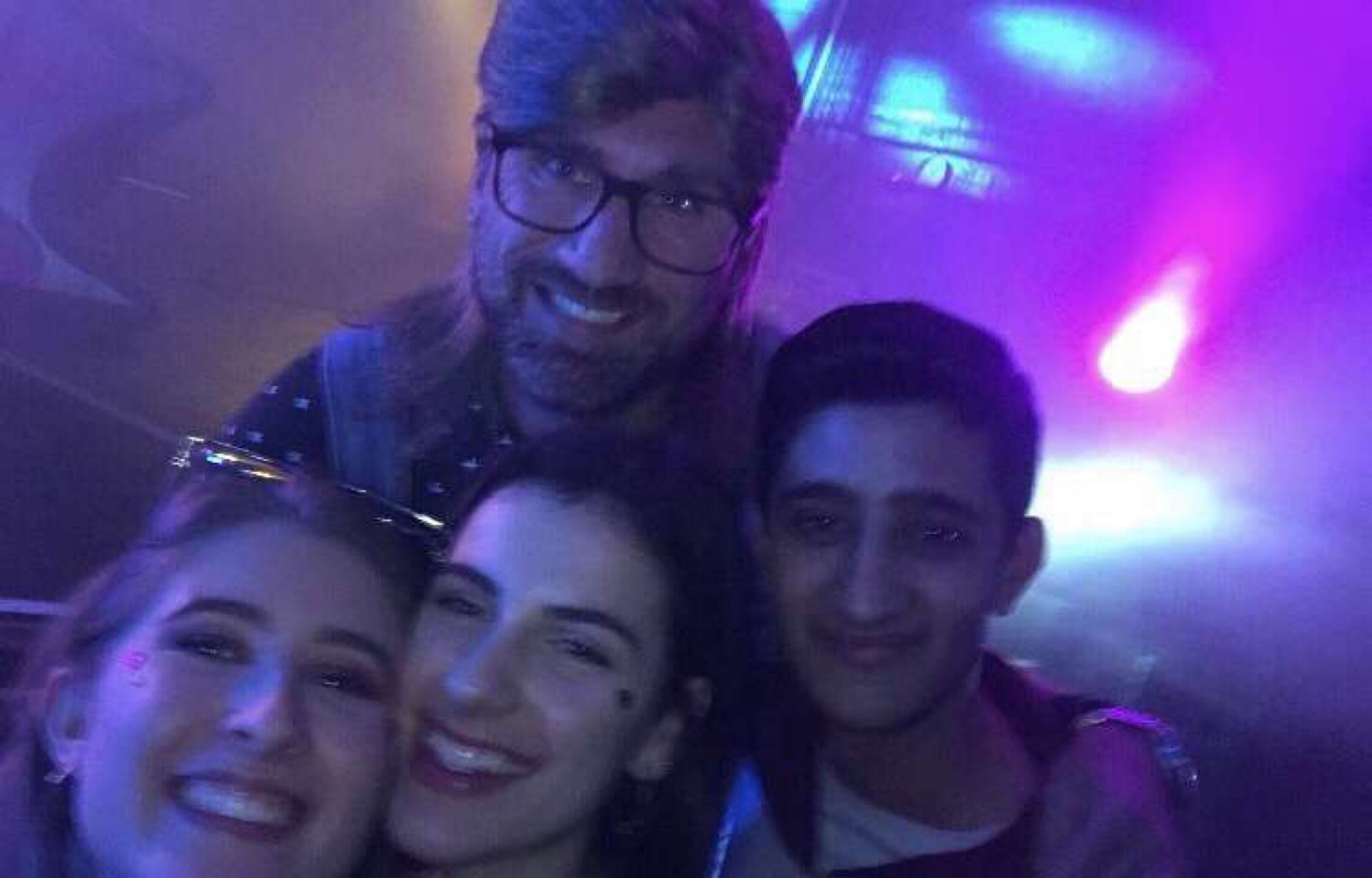 Image may contain: Outdoors, Sunglasses, Female, Night Club, Lighting, Smile, Selfie, Portrait, Photography, Photo, Club, Accessories, Accessory, Glasses, Party, Head, Person, Face, Human