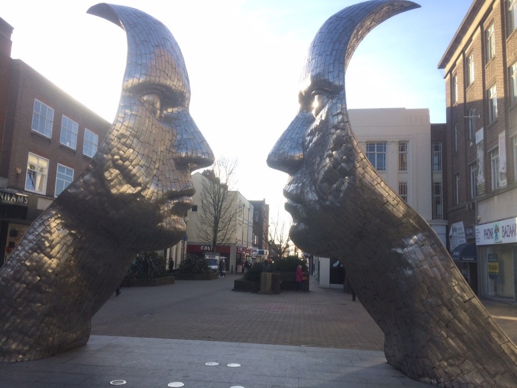 The expression on this 'reflections' sculpture actually reflects everyone's opinion of it