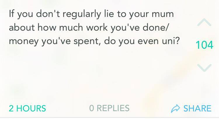 Yes that's fine mum but I'm in the library right now, can I call you back?