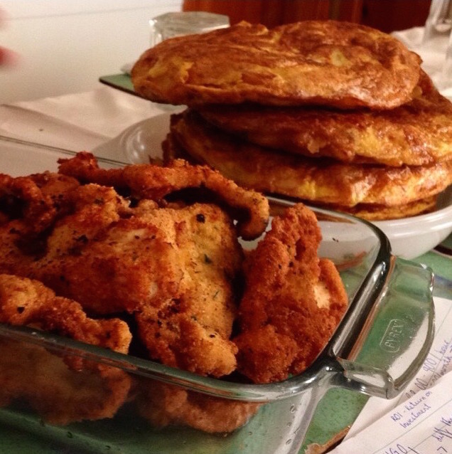 traditional Gibraltarian fried food feast
