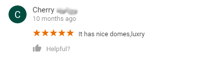 Yeah, you know, all those luxurious domes