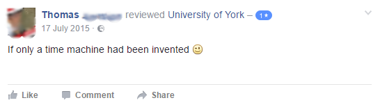 So you could relive your York experience, right?