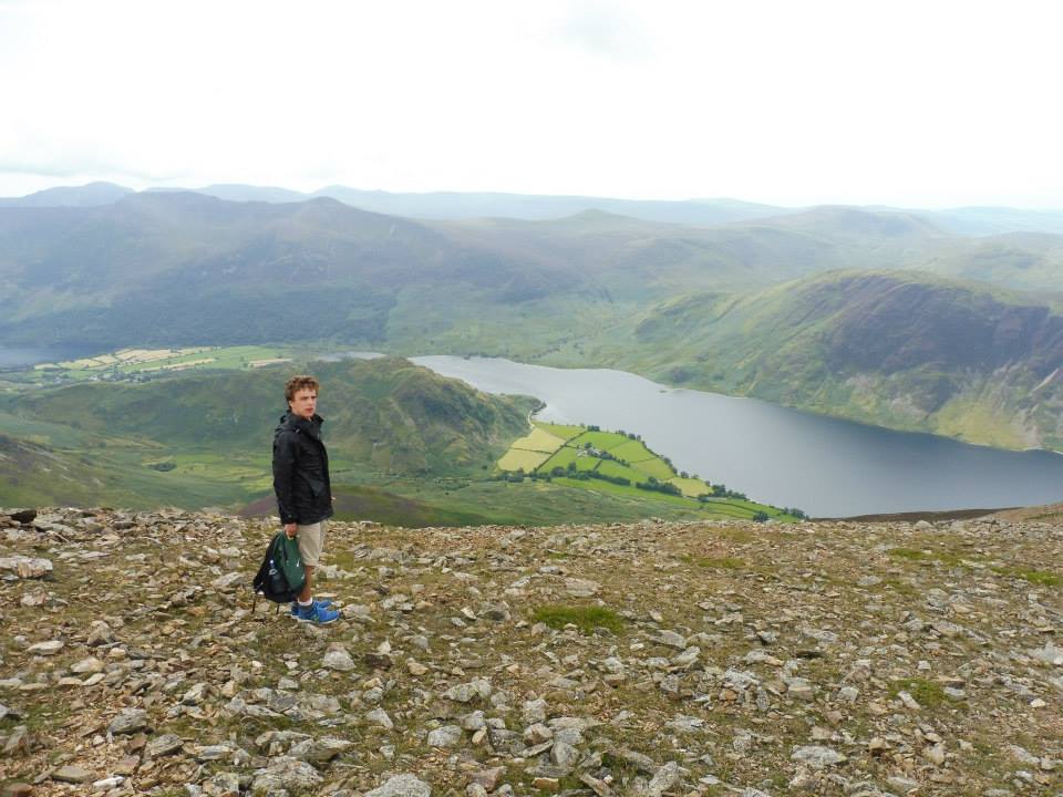 Getting high from mountain climbing.