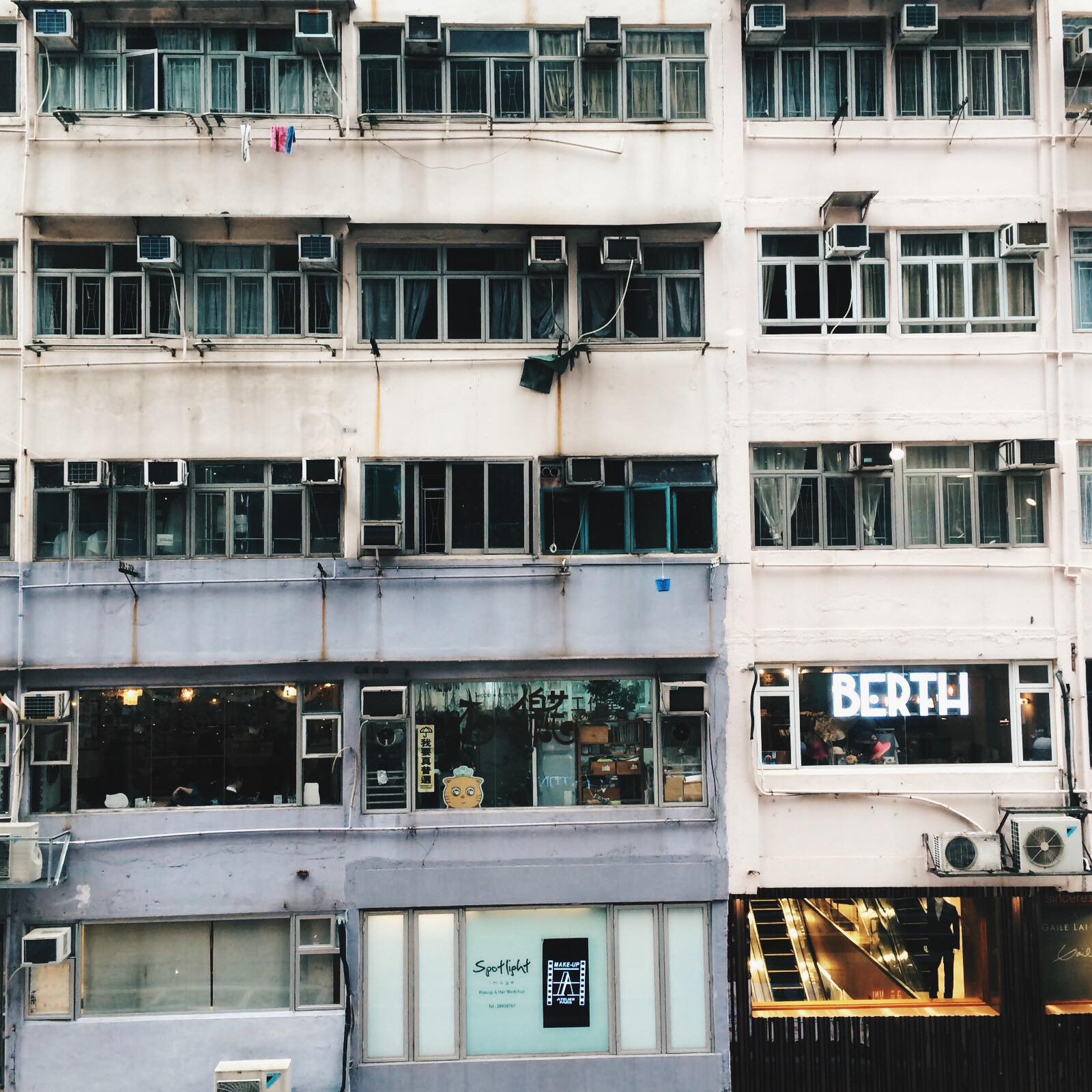 Endless view of windows and air-conditioners
