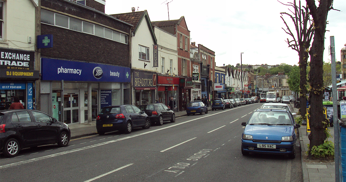 Gloucester Road in Bristol, where the car was parked