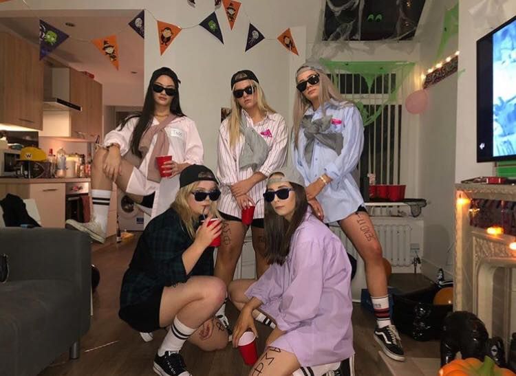 Image may contain: Party, Indoors, Face, Female, Shorts, Accessory, Accessories, Sunglasses, Costume, Human, Person, Clothing, Apparel