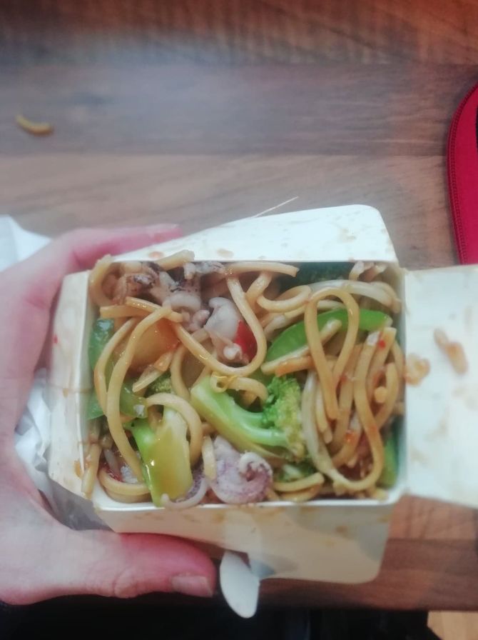 Image may contain: Vegetable, Vermicelli, Sprout, Burger, Produce, Human, Person, Noodle, Pasta, Plant, Food, Hot Dog
