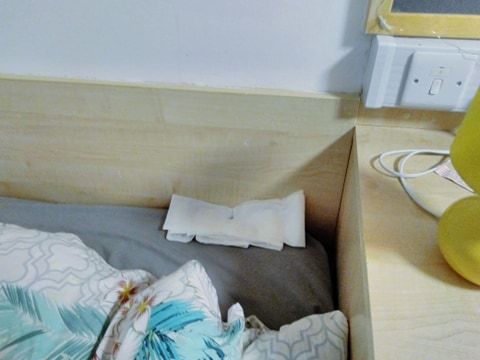 Image may contain: Bed, Box, Furniture