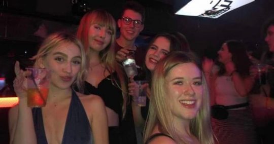 Image may contain: Face, Beverage, Drink, Head, Night Life, Night Club, Club, Person, Human, Party