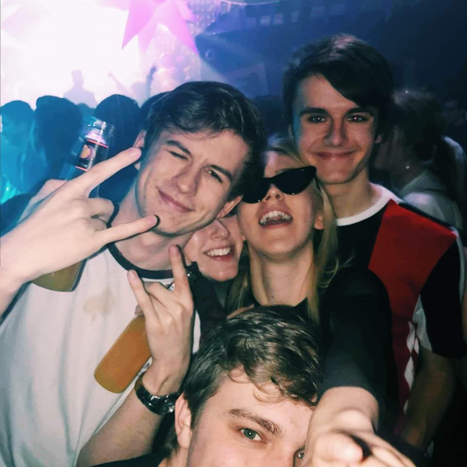 Image may contain: Night Life, Selfie, Club, Portrait, Photography, Photo, Party, Face, Sunglasses, Accessory, Accessories, Human, Person