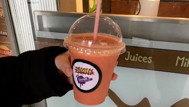 Image may contain: Person, Human, Milk, Milkshake, Smoothie, Drink, Beverage, Juice