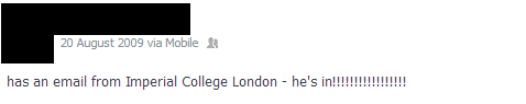 like a push notification but going out to the world on Facebook