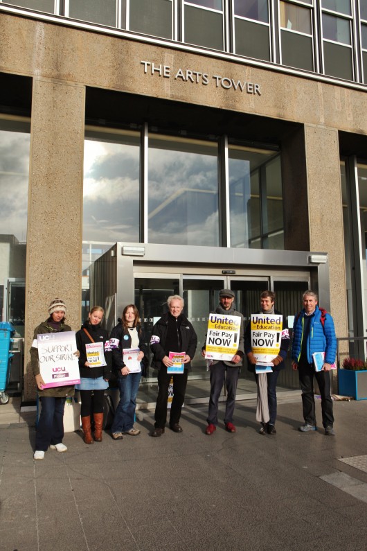 Ally Buckle supports the staff strikes. Photo: Ismar Badzic