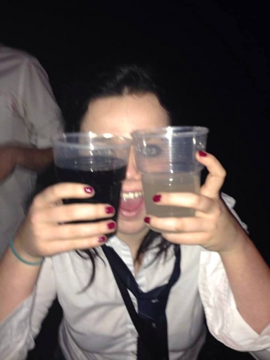 One student finds no difficulty in getting served on the night