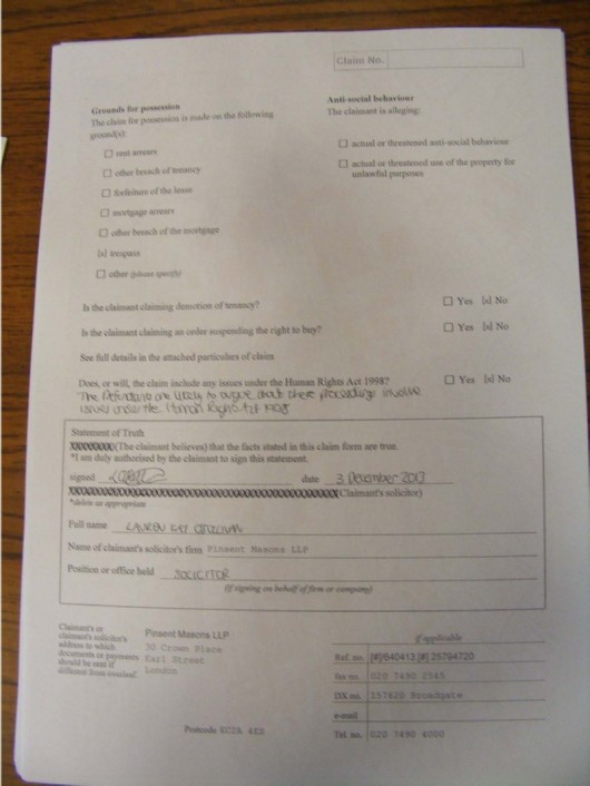 "The defendants are likely t argue that these proceedings involve issues under the Human Rights Act 1998"