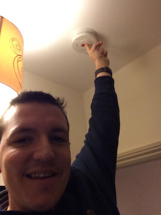 Pulling a safety - students around sheffield are bribed into testing their smoke alarms.