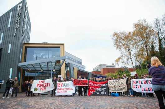Sheffield students strike out. Photo: Ismar Badzic