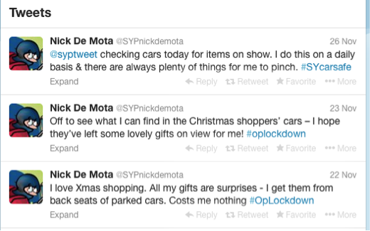 Nick De Mota's twitter feed...