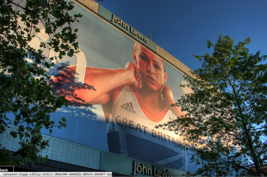 Ennis is so inspirational they stuck her on a billboard outside John Lewis