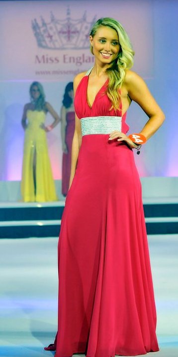 Amber at the Miss England finals in 2010